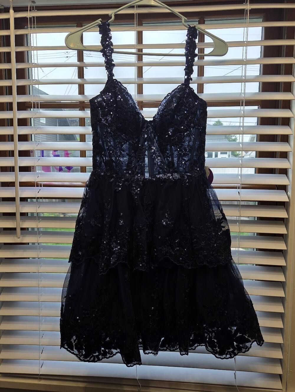 Windsor Corset Navy Sequin Dress